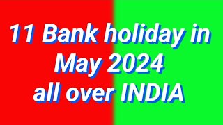 Bank holidays in May 2024  Bank holiday list  youtubecreateapp [upl. by Teteak]