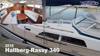 Hallberg Rassy 340 2018  Complete Tour inside and outside [upl. by Aihtennek511]