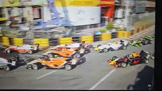 Dunne crash 2023 F3 Macao Grand Prix [upl. by Santa200]