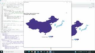 Maps with R choropleth map with ggplot2  map of China Japan and South Korea  01 [upl. by Ainotna]