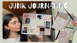 Journal with me 🧸l Junk journal August goals and vision board ✨ [upl. by Sinai]