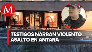 Cámaras captan momento exacto del asalto en Plaza Antara [upl. by Saqaw]