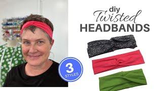 DIY TWITSTED HEADBANDS  3 EasyToMake Styles [upl. by Kristo224]