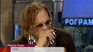 Mickey Rourke Interview on Russian TV [upl. by Eened]