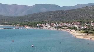 Beautiful Panorama Kamari Beach Island Thassos Greece [upl. by Anod]