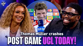 Thomas Muller crashes postgame show with Abdo Henry Carragher amp Richards  UCL Today  CBS Sports [upl. by Summer]