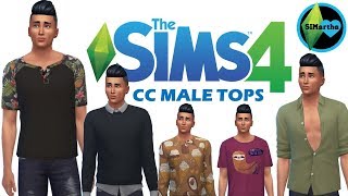 The Sims 4  Maxis Match CC Showcase  Male Tops 3   CC links [upl. by Yniffit]