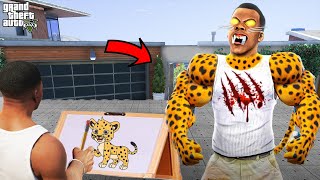 Franklin Uses Magical Painting To Make SCARY CHEETAH In Gta V  GTA 5 new [upl. by Sieracki25]