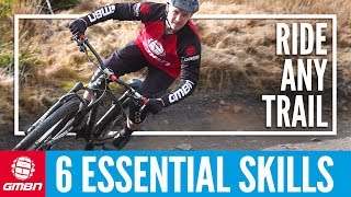 6 Essential Skills To Ride Any Basic Mountain Bike Trail  MTB Skills [upl. by Eusadnilem]