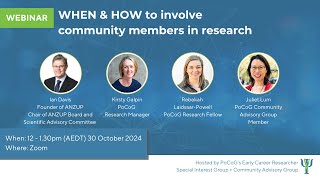 ECR Webinar When amp how to involve community members in research [upl. by Alenoel]