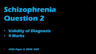 Exam Practice  Schizophrenia Question 2 [upl. by Assirroc900]