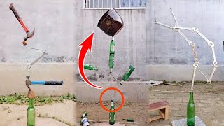 💥🔥Mastering the Art of Balance Six Beer Bottles Defying Gravity balance master physics [upl. by Anwahsal]