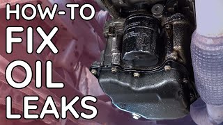 How to fix an OIL LEAK  Find and Repair Common Leaks [upl. by Ater]