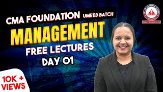 Management Day 01  CMA Foundation Free Lectures  Umeed Batch  AAC [upl. by Odlonra]