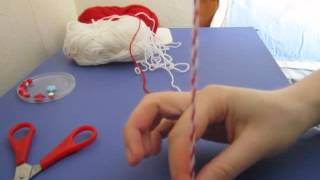 Tutorial How to make a basic adjustable martenitsa bracelet [upl. by Ynaffital]