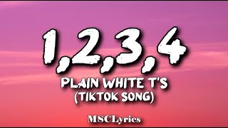 Plain White Ts  1 2 3 4 Lyrics  Tiktok 🎵 theres only one thing two do three words for you [upl. by Eicyak]