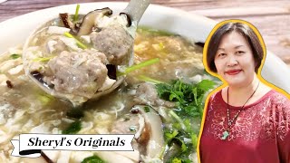 Chinese Meatball Soup Recipe  肉丸汤  Sup Bebola Daging [upl. by Sisile]