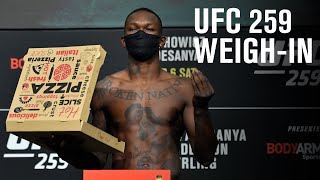 UFC 259 Blachowicz vs Adesanya  Weighin [upl. by Dori]