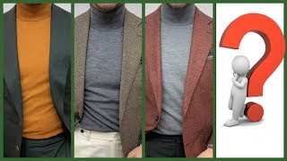 How to wear A Blazer With Turtleneck  7 Ways to wear A Turtleneck  How to suit UP [upl. by Rebba]