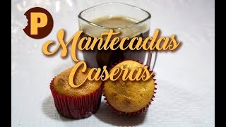 Receta Cómo preparar Mantecadas Caseras  POSTREMANÍA [upl. by Jankell]