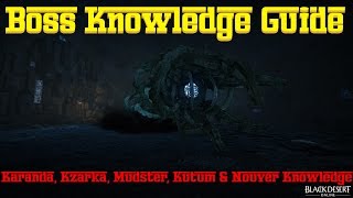 Black Desert Online  Boss Knowledge Guide [upl. by Atteve]