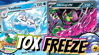 Vanilluxe Makes Okidogi ex a Lot Better 🍧🔒 W Janines Secret Art Energy Switch amp Squawkabilly ex [upl. by Eivlys758]