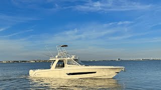 Unveiling the 2019 Boston Whaler 420 Outrage  available now at MarineMax Houston [upl. by Aredna620]