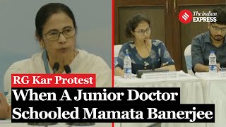 Watch When A Junior Doctor Schooled West Bengal CM Mamata Banerjee  RG Kar Protest [upl. by Ewald]