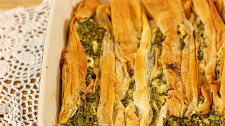 Crinkle Spanakopita The easiest Way to make Spinach Pie [upl. by Niwrad]