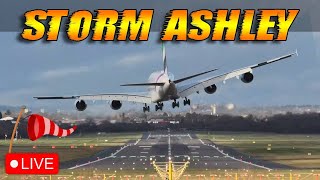 Birmingham Airport 💨✈️ STORM ASHLEY Live 20102024 [upl. by Clough]