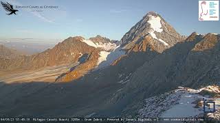 Timelapse Gran Zebrù Königspitze  4 settembre 2021 [upl. by Atalante]