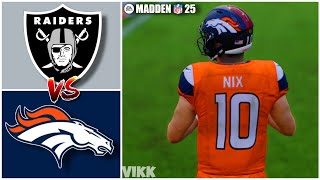 Raiders vs Broncos Week 5 Simulation Madden 25 PS5 [upl. by Nahshun735]