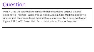 Part A Drag the appropriate labels to their respective targets [upl. by Halihs]