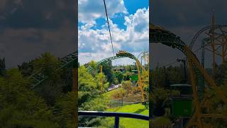 Cheetah Hunt Roller Coaster view from SkyRide  Busch Gardens Tampa Florida rollercoaster [upl. by Erleena100]