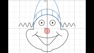 Graphing Tutorial Graphing a Clown Part 19  Adding Hair [upl. by Assiral]