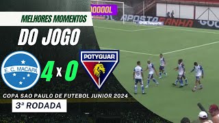 Macapá vs Potyguar Seridoense  Melhores Momentos  3ª Rodada  Copinha 2024 [upl. by Valaria665]