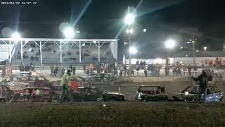 fayette county fair fall cleanup derby 10192024 street stock mini heat2 part1 [upl. by Ahsinnor206]