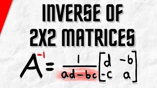 Finding the Inverse of a 2x2 Matrix  Linear Algebra [upl. by Erdnad999]