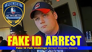 Fake ID Fail Underage Arrest Shocks Diners  DUI  Acworth Police Department [upl. by Tavish]