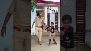 Police uncle ke support se skating kiya shorts skating advik viral [upl. by Airehs]