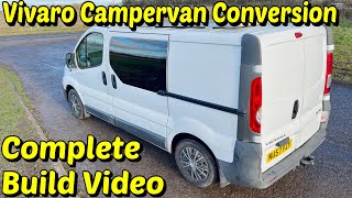 DIY Campervan Conversion  90 Minute Vivaro Complete Van Build Video [upl. by Iilek]