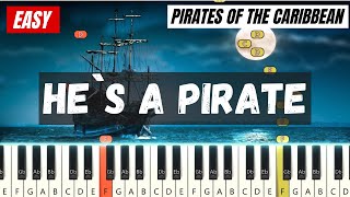 Hes A Pirate From Pirates Of The Caribbean  Easy Piano Tutorial For Beginners [upl. by Bailar]