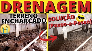 Fazer DRENAGEM em TERRENO ALAGADO GRAMADO ENCHARCADO etc PassoaPasso SEM ENRROLAÇÃO [upl. by Yroger]