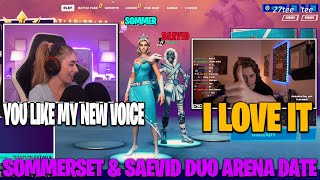 Sommerset Uses A Voice Changer To Surprise Saevid In Arena Duos Fortnite [upl. by Ahseket]