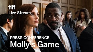 MOLLYS GAME Press Conference  Festival 2017 [upl. by As]