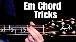 5 Easy e minor chord riffs to play when you pick up your guitar a guitar lesson [upl. by Lamiv250]