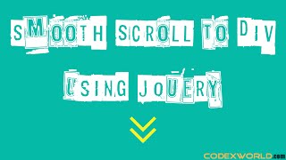 Smooth scroll to div using jQuery [upl. by Yelir]