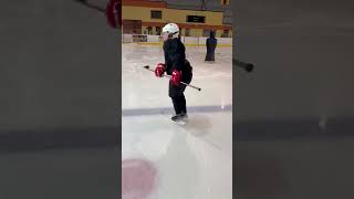 Jan Abramovič burns his legs at the skill practice with Nicholas Lang 🏒🔥 [upl. by Aliuqehs671]