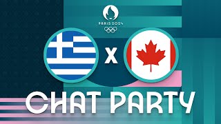 Greece v Canada  Mens Olympic Basketball Tournament Paris 2024  Chat Party ⚡🏀 [upl. by Garretson]