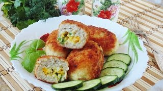 Мясные зразы с яйцом и зеленым луком или котлеты с начинкой [upl. by Cyrilla]